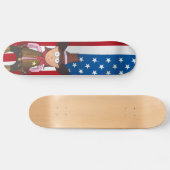 女性のカーボーイ スケートボード (横)