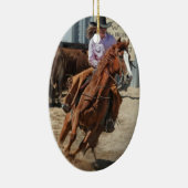 女性のカーボーイ セラミックオーナメント (右)