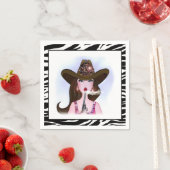 「女性のカーボーイ・ディヴァ」 スタンダードカクテルナプキン (インサイチュ)