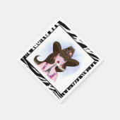 「女性のカーボーイ・ディヴァ」 スタンダードカクテルナプキン (角)