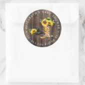 女性のカーボーイ |ドライブバイ赤ちゃんシャワーお願い ラウンドシール (バッグ)