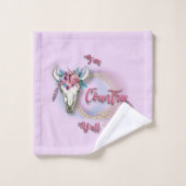 女性のカーボーイ バスタオルセット (ウォッシュタオル)