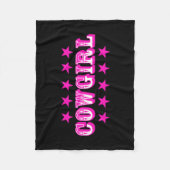 「女性のカーボーイ」フリースブランケット フリースブランケット (正面)