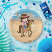 女性のカーボーイ ペーパープレート (パーティー)