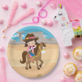 女性のカーボーイ ペーパープレート (パーティー)