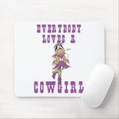 女性のカーボーイ マウスパッド (マウス)