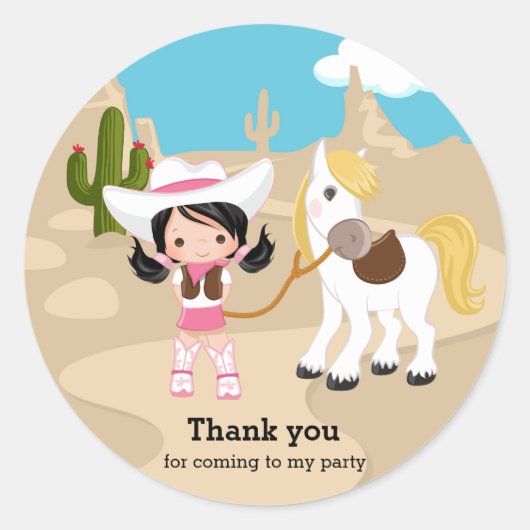 女性のカーボーイ ラウンドシール (正面)