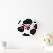 女性のカーボーイ ラウンド壁時計 (ホーム)