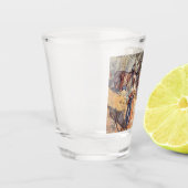 女性のカーボーイ（牧草地の子ども） ショットグラス (左)