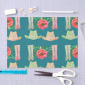 女性のカーボーイ 薄葉紙 (クラフト)