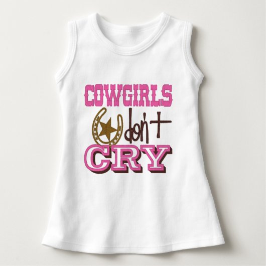 "女性のカーボーイ"袖なしドレス ベビーTシャツ (正面)