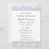 女性のカーボーイ、馬とイースターエッグ誕生日招待状 招待状 (裏面)