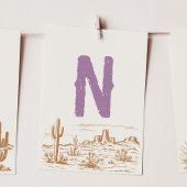 女性のカーボーイ「N」ハイチェアバンティングバナーカード 招待状