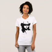 女性のカーボーイ Tシャツ (正面フル)