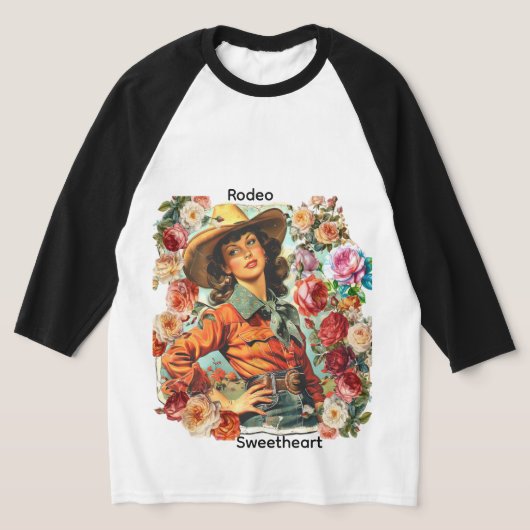 女性のカーボーイ Tシャツ (レイダウン)