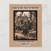 女性のカーボーイChasing Horizonsポストカード ポストカード (正面)