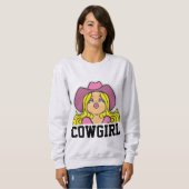 女性のカーボーイTシャツ スウェットシャツ (正面フル)