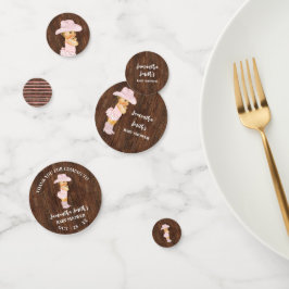 女性のカーボーイWestern Baby Shower来に感謝 コンフェッティ