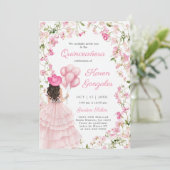 女性のカーボーイwithバルーンQuinceaenera招待状 招待状 (スタンド正面)