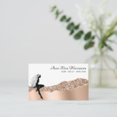 *~*女性のガーリー美しいバラ金ゴールドヘア女神 名刺 (スタンド正面)