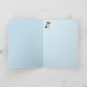 女性のキツツキグリーティングカード シーズンカード (内部)