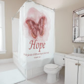 女性のキリスト教のバタフライ聖書の詩ホープ シャワーカーテン (インサイチュ)