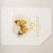 女性のキリスト教のバタフライ聖書の詩喜び  シェルパブランケット (正面(横))