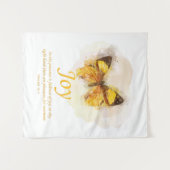 女性のキリスト教のバタフライ聖書の詩喜び タペストリー (正面(横))