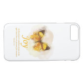 女性のキリスト教のバタフライ聖書の詩喜び Case-Mate iPhoneケース (裏面(横))