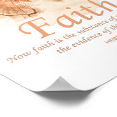 女性のキリスト教の蝶のバイブル聖句：信仰 ポスター (角)