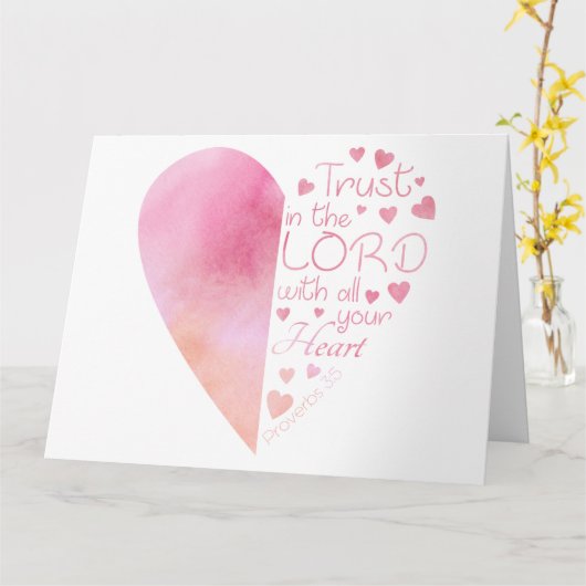 女性のキリスト教ハート信仰が主に信頼 カード (黄色い花)