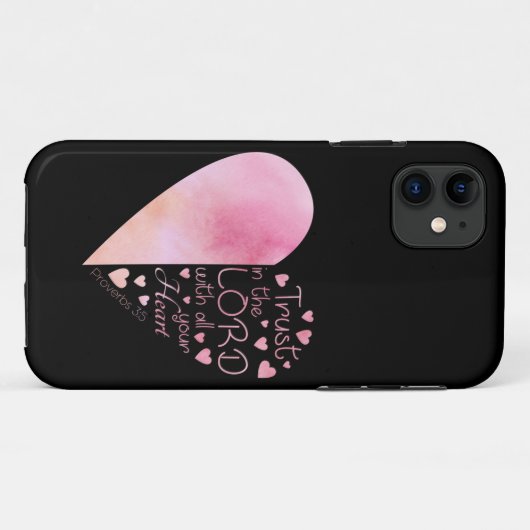 女性のキリスト教ハート信仰が主に信頼 Case-Mate iPhoneケース (裏面(横))