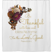 女性のキリスト教聖書信仰詩感謝する シャワーカーテン (正面)