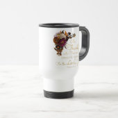 女性のキリスト教聖書信仰詩感謝する トラベルマグ (正面右)