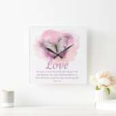 『女性のキリスト教聖書』愛 スクエア壁時計 (ホーム)