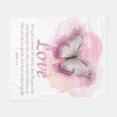 『女性のキリスト教聖書』愛 フリースブランケット (正面(横))