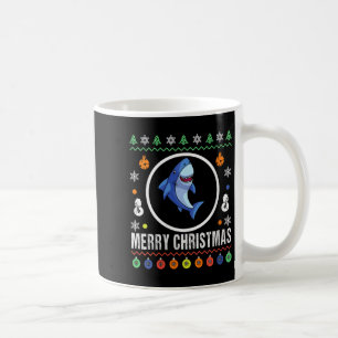 女性のクリスマス サメ ダサいスウェーター Xmas ニット コーヒーマグカップ