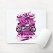 女性のクールためのオートバイおもしろいルに乗るママのみ マウスパッド (マウス)