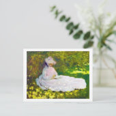 女性のク読ラウドモネ ポストカード (スタンド正面)