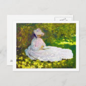 女性のク読ラウドモネ ポストカード (正面/裏面)