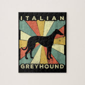 女性のグイタリアンレイハウンド犬70sギフト ジグソーパズル (縦)