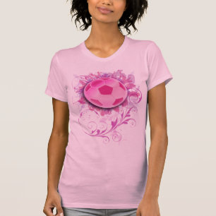 女性のグランジな花のサッカーのファッションのワイシャツ Tシャツ