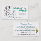 女性のケイタリングビジネスカード 名刺 (正面/裏面)
