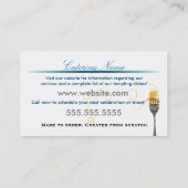 女性のケイタリングビジネスカード 名刺 (裏面)