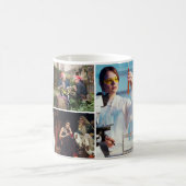 女性のコラージュ写真コーヒーマグ コーヒーマグカップ (中央)