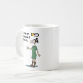 女性のコーヒー愛飲家 コーヒーマグカップ (正面左)