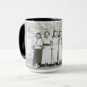 女性のコーヒー・マグを集めて下さい マグカップ (正面左)