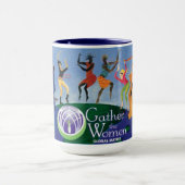 女性のコーヒー・マグを集めて下さい マグカップ (中央)