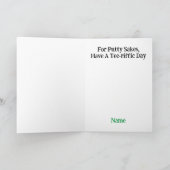 女性のゴルフの日グリーティングカードグレイヘアゴルファー シーズンカード (内部)