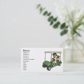 女性のゴルファーのカート 名刺 (スタンド正面)